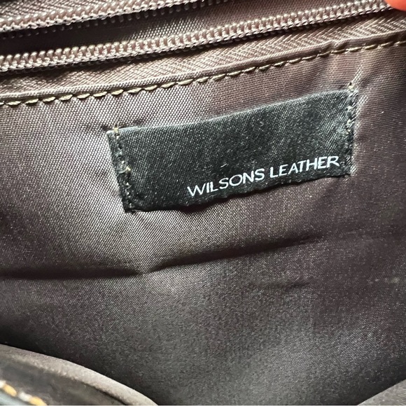 Vintage Wilsons Leather Crossbody Satchel Bag in Brown - Picture 8 of 14